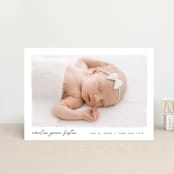 "Edgy" - Birth Announcements in Snow by Pixel and Hank - Front
