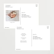 "Signature Babe" - Birth Announcements in Peach by Jessica Williams - Back of Card Options