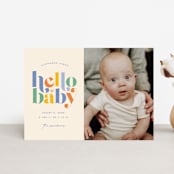 "Hello Sweet baby" - Birth Announcements in Bluebird by Jessica Corliss - Front