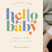 "Hello Sweet baby" - Birth Announcements in Bluebird by Jessica Corliss - Detail