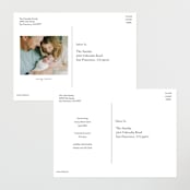 "Bow" - Birth Announcements in Poppy by Olivia Kanaley Inman - Back of Card Options