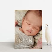 "simply ours" - Birth Announcements in Powder by Sara Hicks Malone - Front
