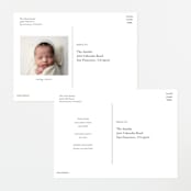 "simply ours" - Birth Announcements in Powder by Sara Hicks Malone - Back of Card Options