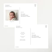 "Our Story" - Birth Announcements in Chocolate by Jessica Williams - Back of Card Options