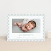 "Checked" - Birth Announcements in Sky by Lea Delaveris - Front