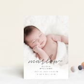"Marlow" - Birth Announcements in Graphite by Megan Cash - Front