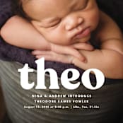 "Modern Vintage" - Birth Announcements in Ghost by Lea Delaveris - Detail