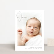 "Chic Introduction" - Birth Announcements in Storm by Olivia Raufman - Front