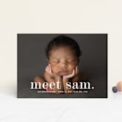 "Meeting" - Birth Announcements in Cloud by Up Up Creative - Front