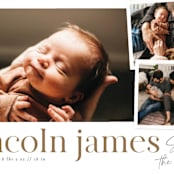"Little Snaps" - Birth Announcements in Linen by Robert and Stella - Detail