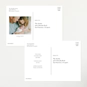 "Elegant Bow Holiday" - Birth Announcements in Charcoal by Chelsea Petaja - Back of Card Options