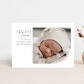 "Modern Arc" - Birth Announcements in Snow by Erin Deegan - Front