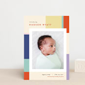"Punchy" - Birth Announcements in Party by Pixel and Hank - Front