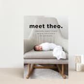 "Simple Statement" - Birth Announcements in Onyx by Erica Krystek - Front