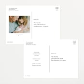 "Modern striped frame" - Birth Announcements in Powder Blue by Jackie Crawford - Back of Card Options