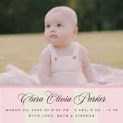 "Gelato" - Birth Announcements in Fragola by Megan Davis - Detail