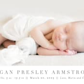 "Menil" - Birth Announcements in Fawn by Megan Davis - Detail