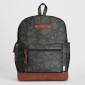 "Bold Marks" - Backpack in Black by Lehan Veenker - Front with Optional Personalization
