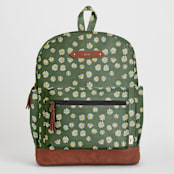 "Lazy Daisy" - Backpack in Sage by Jessie Steury - Front with Optional Personalization