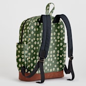 "Lazy Daisy" - Backpack in Sage by Jessie Steury - Back and Shoulder Straps