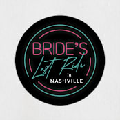 "Neon Lights" - Wedding Favor Stickers in Tuxedo by Jennifer Postorino - Front
