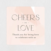 "Rose the Day Away" - Wedding Favor Stickers in Blush by Jennifer Postorino - Front