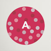 "Pink" - Wedding Favor Stickers in Rouge by chocomocacino - Front
