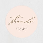 "Champagne Celebration" - Wedding Favor Stickers in Champagne by Angela Thompson - Front