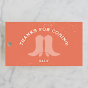 "Nash Bash" - Wedding Favor Tags in Coral by Cindy Reynolds - Front