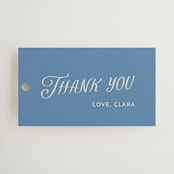 "On the Coast" - Wedding Favor Tags in Sea by Pati Cascino - Front