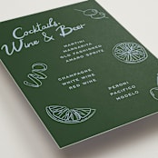"Garnish" - Bar Signs in Olive by Megan Davis - Detail