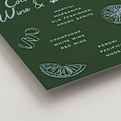 "Garnish" - Bar Signs in Olive by Megan Davis - Detail