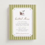"Stock the Barware" - Bar Signs in Olive by Erin German - Front
