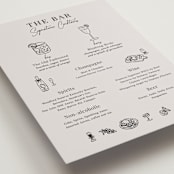 "Modern Sketch" - Bar Signs in Noir by Elly - Detail