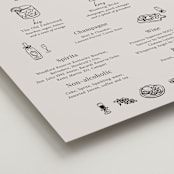 "Modern Sketch" - Bar Signs in Noir by Elly - Detail