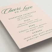 "Scripted" - Bar Signs in Emerald by Creo Study - Detail