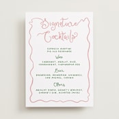 "Squiggly type" - Bar Signs in Carnation by Creo Study - Front