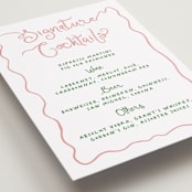 "Squiggly type" - Bar Signs in Carnation by Creo Study - Detail