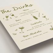 "Playful Doodles" - Bar Signs in Olive by Carmia Jordaan - Detail
