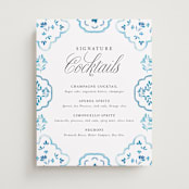 "Almafi" - Bar Signs in Cerulean by Itsy Belle Studio - Front