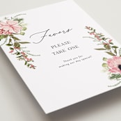 "Timeless Blooms" - Bar Signs in Peony by Susan Moyal - Detail