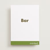 "Portrait" - Bar Signs in Charcoal by Minted - Front
