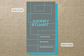 "Technological Mark" - Business Cards in Techno Blue by Ana Gonzalez - Front