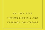 "Simple and Twisted" - Business Cards in Yellow by Ana Gonzalez - Detail