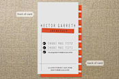 "Structured" - Business Cards in Tangerine by chocomocacino - Front