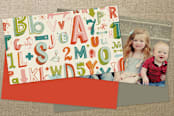 "Letter Card" - Business Cards in Tangerine by ERAY - Back of Card Options