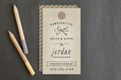 "Hand Krafted" - Business Cards in Kraft by Hooray Creative - Front
