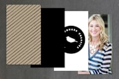 "Hand Krafted" - Business Cards in Kraft by Hooray Creative - Back of Card Options