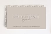"Two Shades of Color" - Business Cards in Sand by Robin L. Andrews - Front