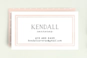 "Limone" - Business Cards in Blush by chocomocacino - Front